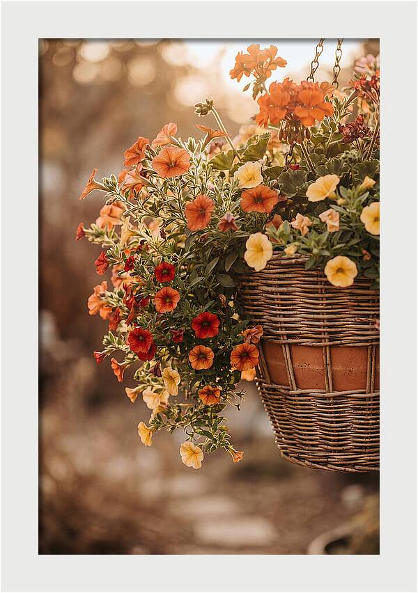 Hanging Basket Of Cascading Blooms