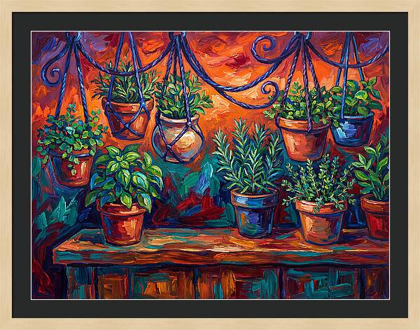 Hanging Kitchen Herbs