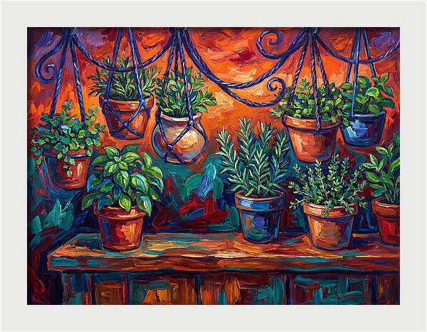 Hanging Kitchen Herbs