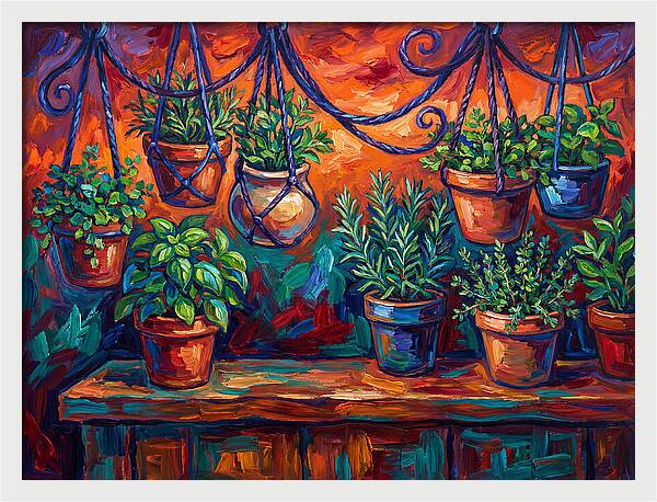 Hanging Kitchen Herbs
