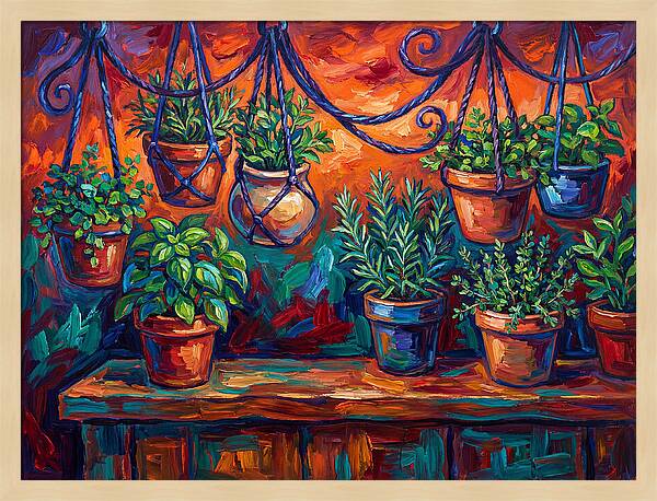 Hanging Kitchen Herbs