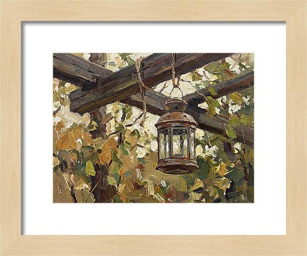 Hanging Lantern Among Leaves