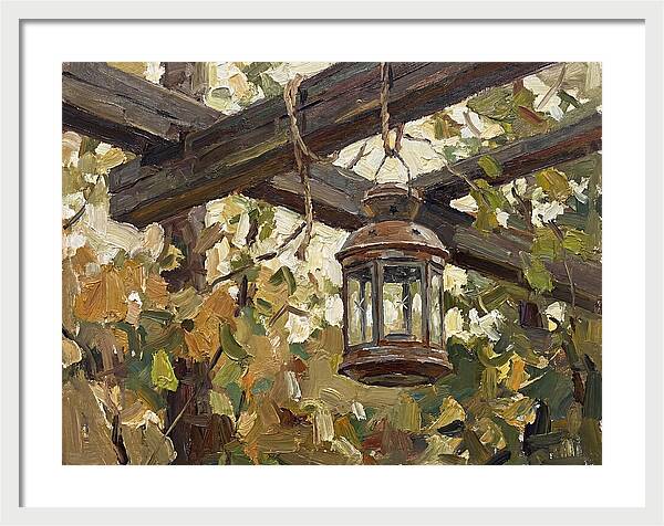 Hanging Lantern Among Leaves