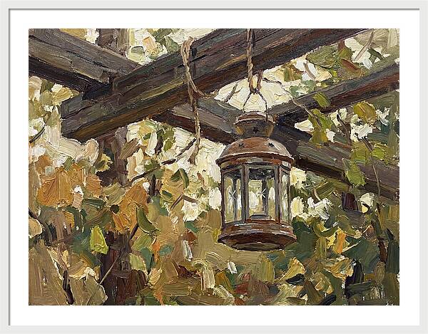 Hanging Lantern Among Leaves