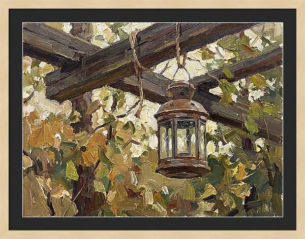 Hanging Lantern Among Leaves