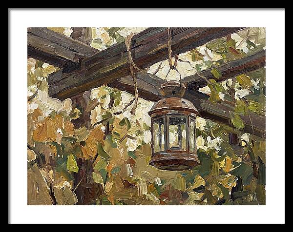 Hanging Lantern Among Leaves