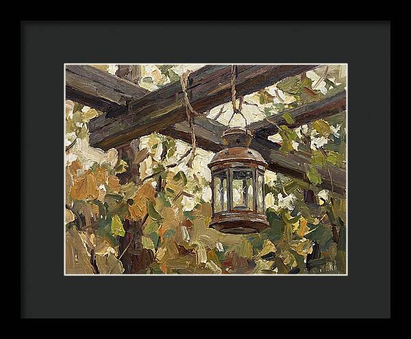 Hanging Lantern Among Leaves