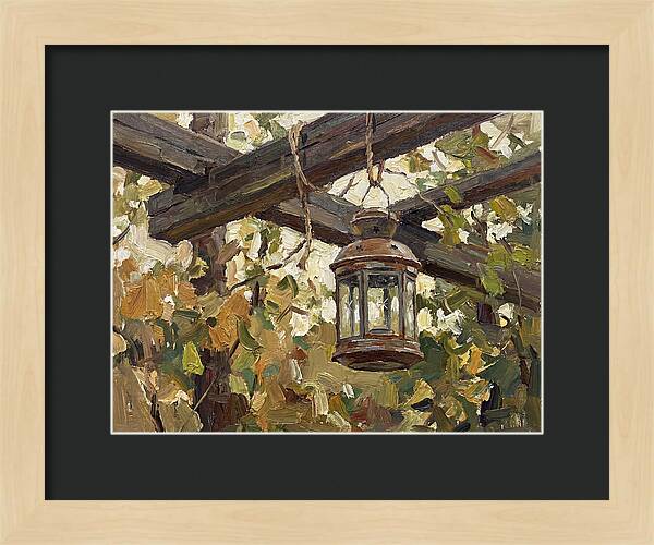 Hanging Lantern Among Leaves