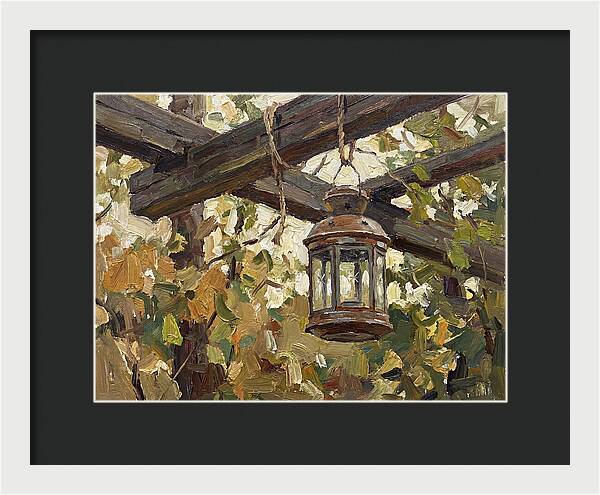 Hanging Lantern Among Leaves