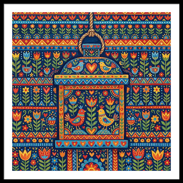 Hanging Lantern Folk Art