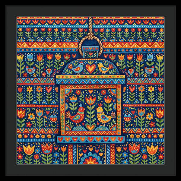 Hanging Lantern Folk Art