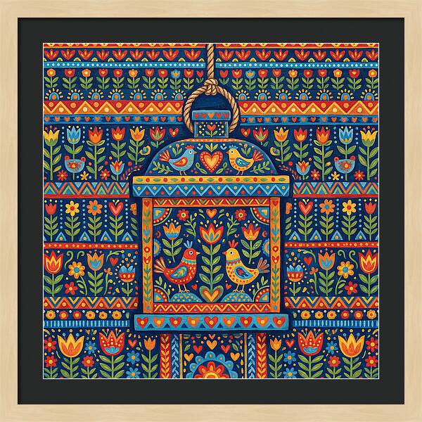 Hanging Lantern Folk Art