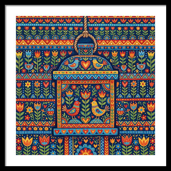 Hanging Lantern Folk Art