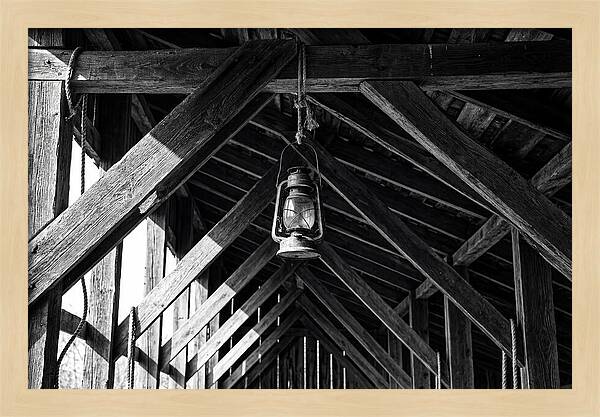 Hanging Lantern Under Rafter