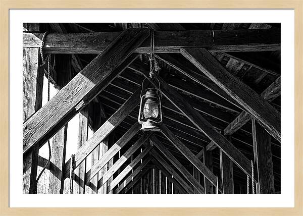 Hanging Lantern Under Rafter