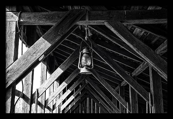 Hanging Lantern Under Rafter