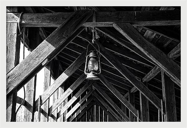 Hanging Lantern Under Rafter