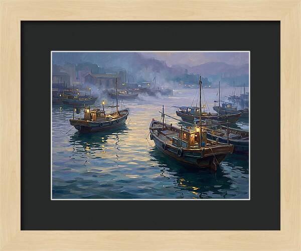 Harbor Boats At Dusk