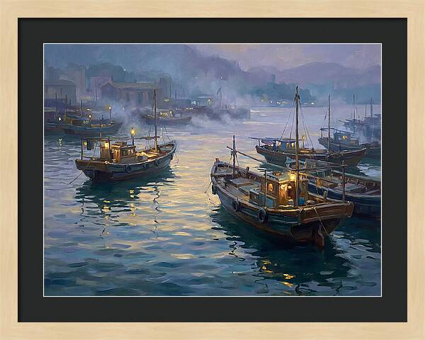 Harbor Boats At Dusk