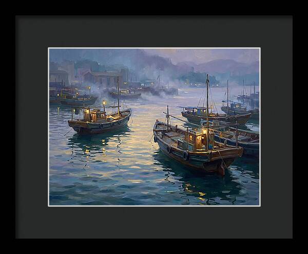 Harbor Boats At Dusk