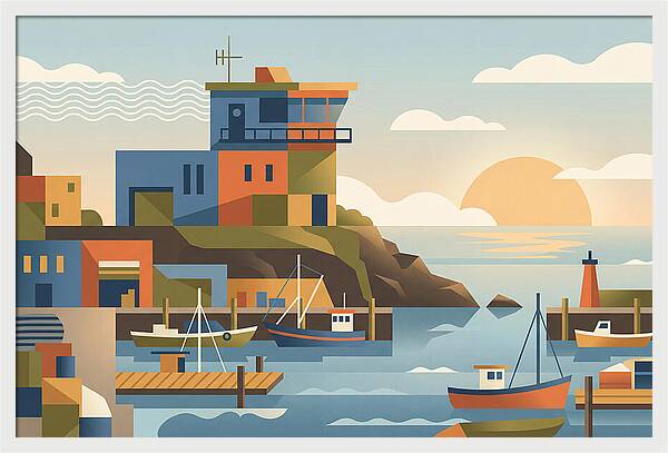 Harbor Masters House Overlooking Busy Bay