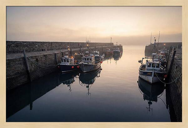Harbor Reflections At Dusk