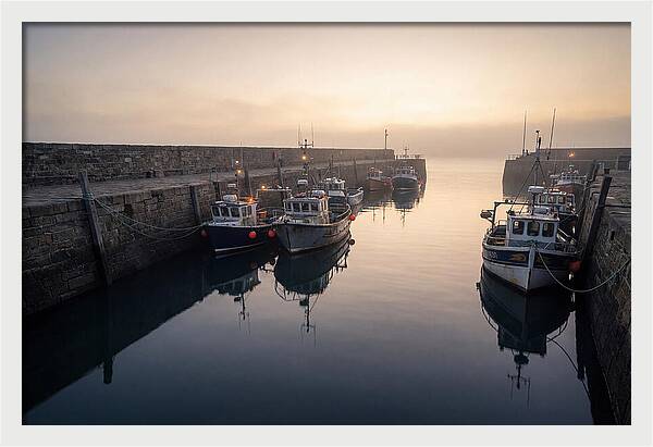 Harbor Reflections At Dusk