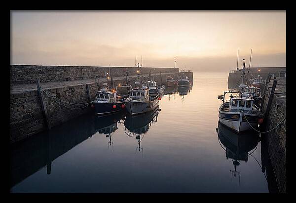 Harbor Reflections At Dusk