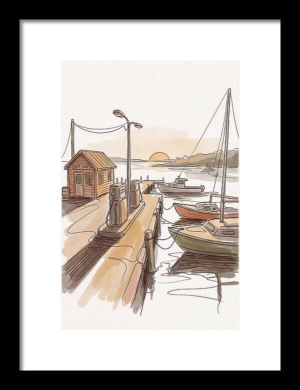 Harbor Serenity At Sunset