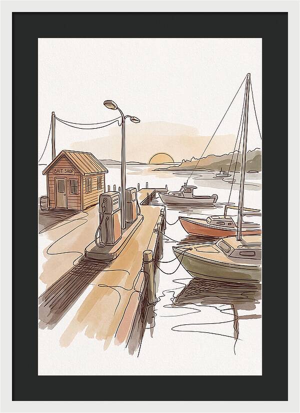 Harbor Serenity At Sunset