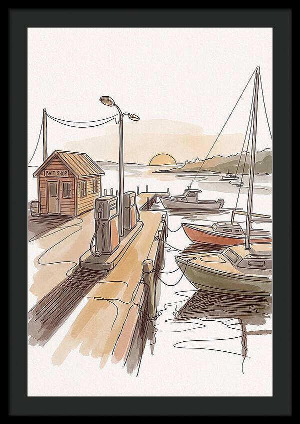 Harbor Serenity At Sunset