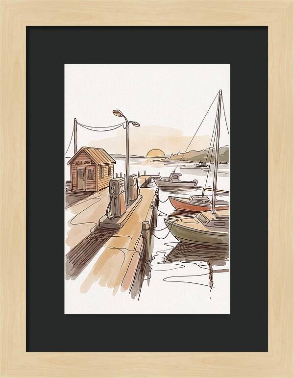 Harbor Serenity At Sunset