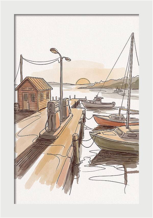 Harbor Serenity At Sunset