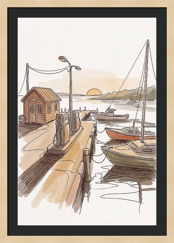 Harbor Serenity At Sunset