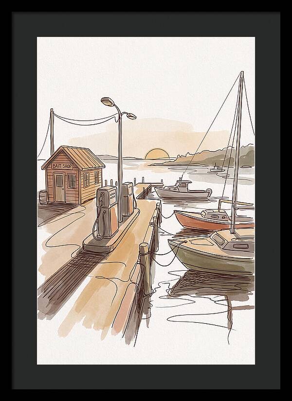Harbor Serenity At Sunset
