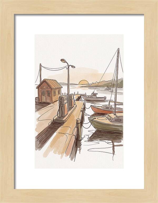 Harbor Serenity At Sunset