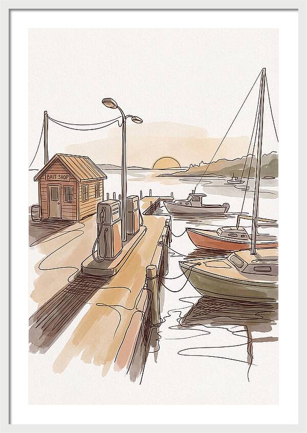 Harbor Serenity At Sunset
