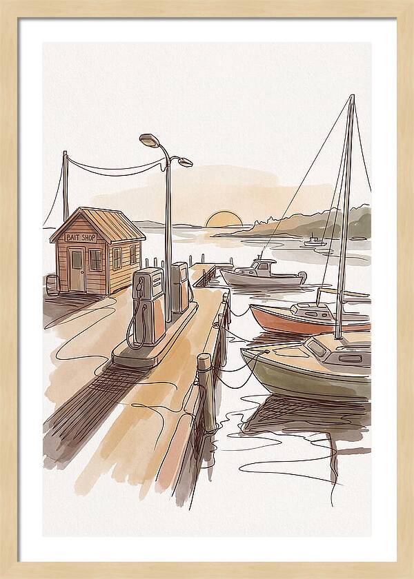 Harbor Serenity At Sunset