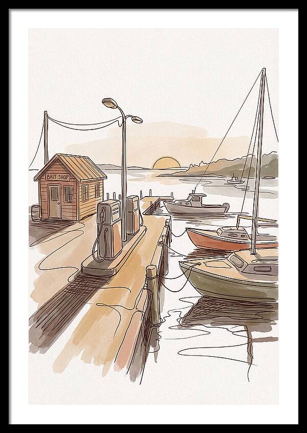 Harbor Serenity At Sunset