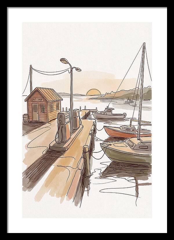 Harbor Serenity At Sunset