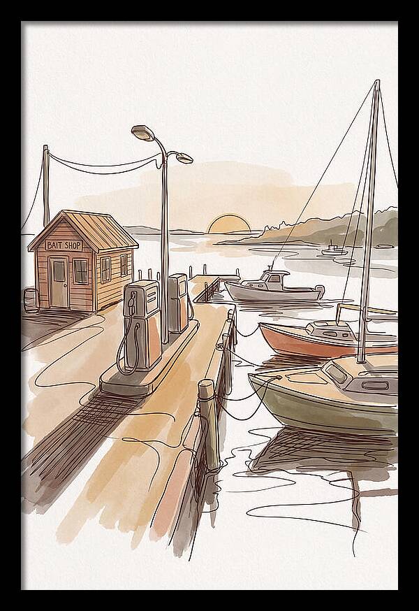 Harbor Serenity At Sunset
