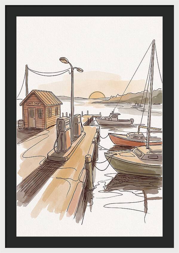 Harbor Serenity At Sunset