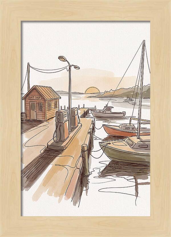 Harbor Serenity At Sunset