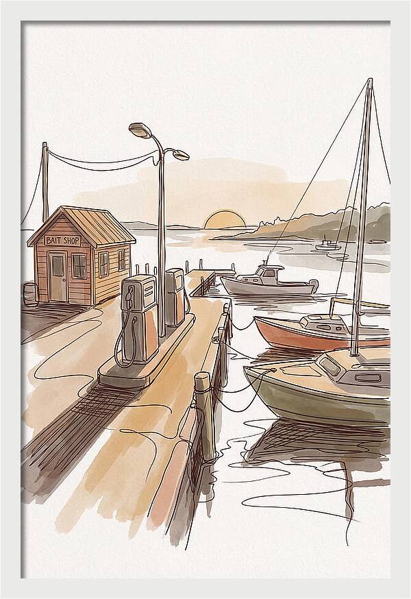 Harbor Serenity At Sunset