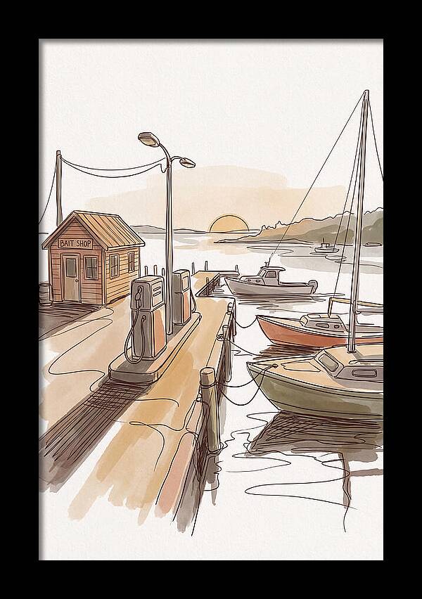 Harbor Serenity At Sunset