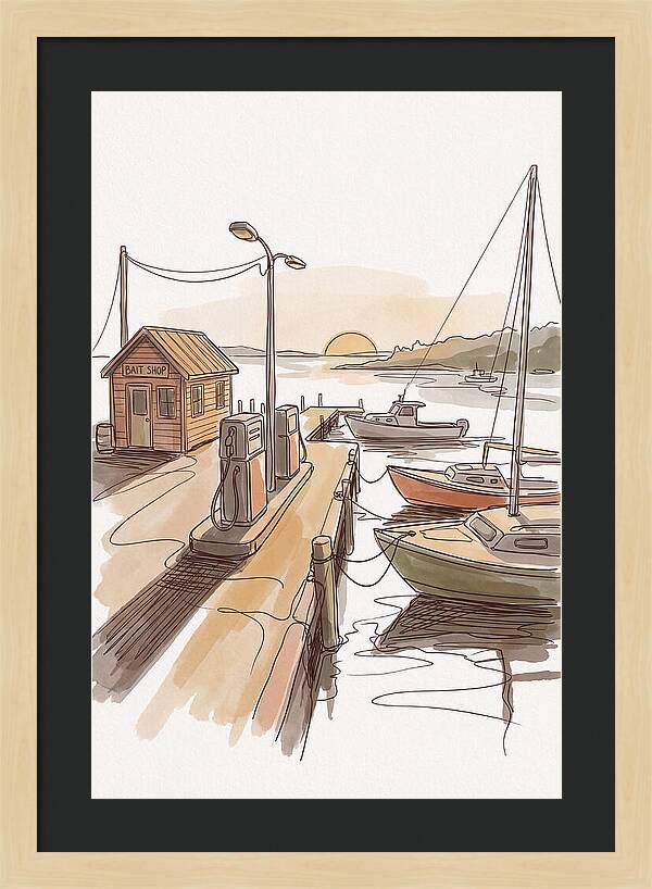 Harbor Serenity At Sunset