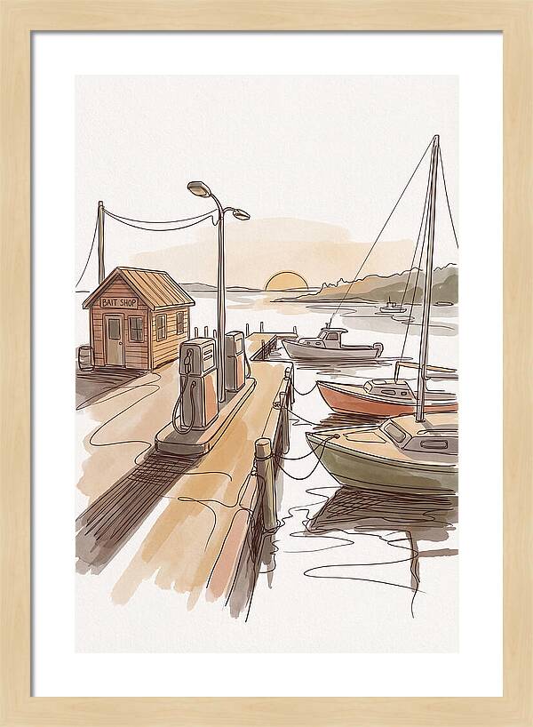 Harbor Serenity At Sunset