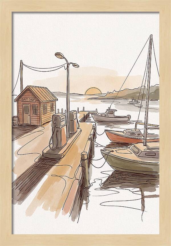 Harbor Serenity At Sunset