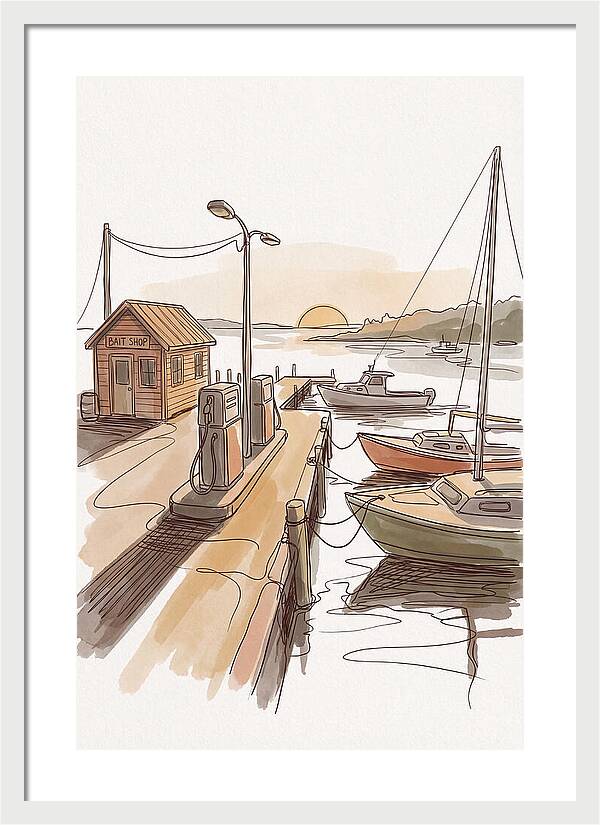 Harbor Serenity At Sunset