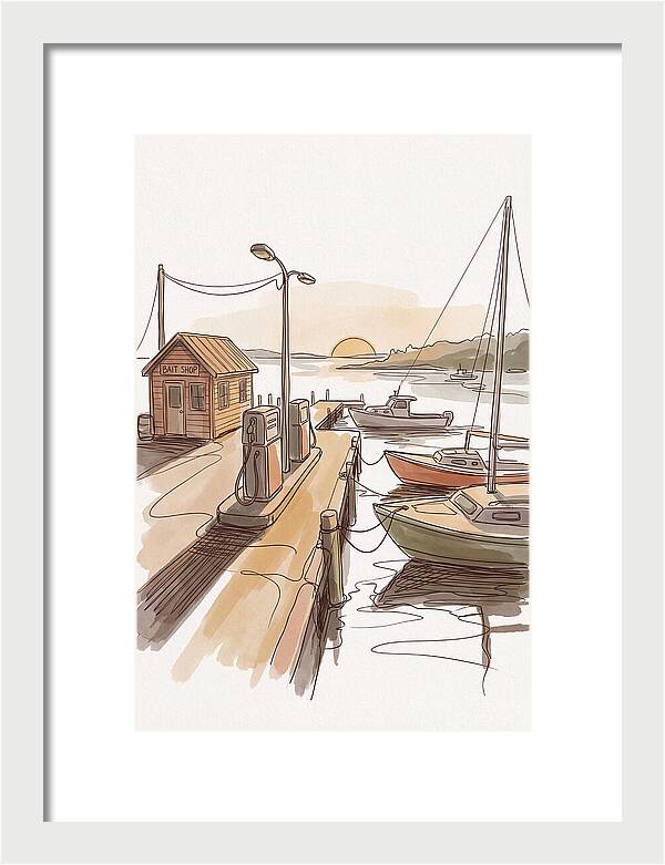 Harbor Serenity At Sunset